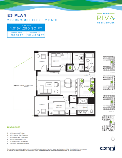 Floor plan for 2 beds, 2 baths, 878 sqft